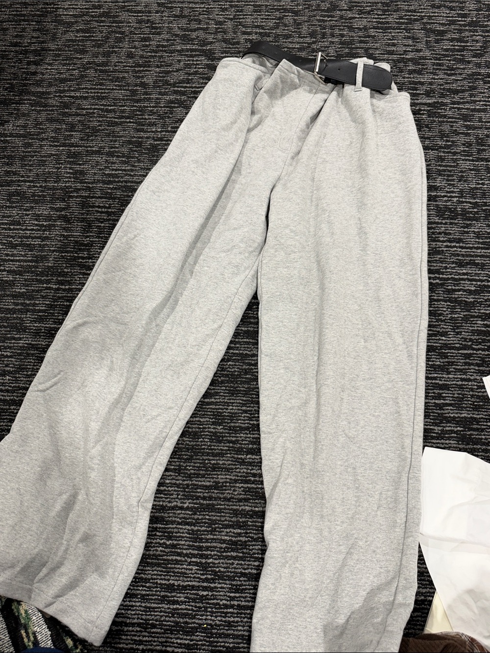 The Frankie Shop Light Gray Wide-Leg Sweatpants